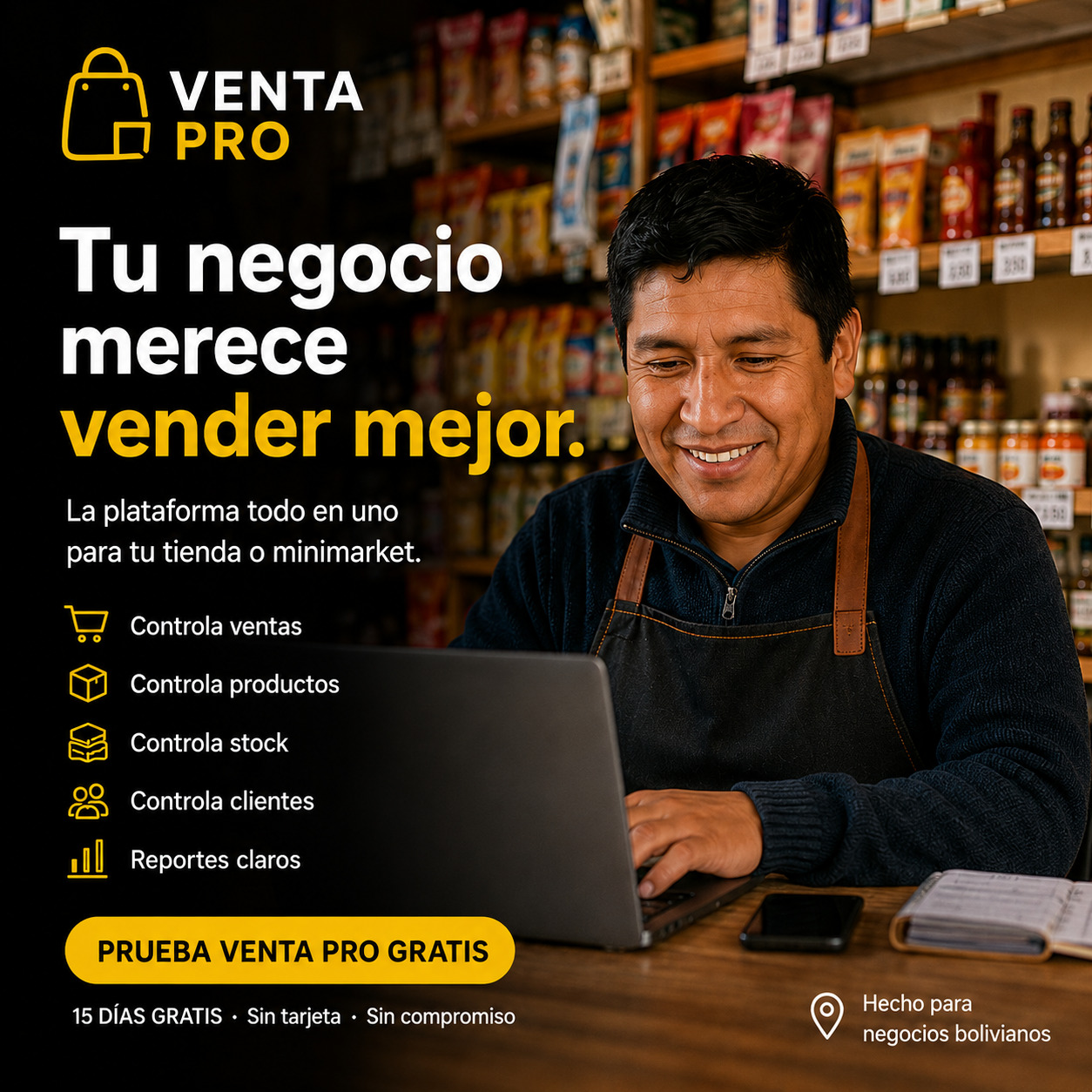 Tu negocio merece vender mejor — VentaPro, la plataforma todo en uno para tu tienda o minimarket